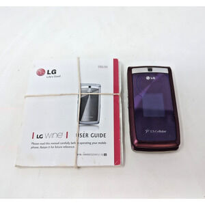 LG Wine 2 UN430 (US Cellular) 3G Flip Cell Phone Red Maroon AS IS UNTESTED